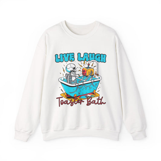 Crewneck Sweatshirt | Live Laugh Toaster Bath